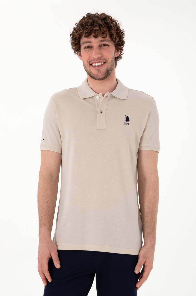 Erkek Slim Fit Polo Yaka Taş Basic Tişört