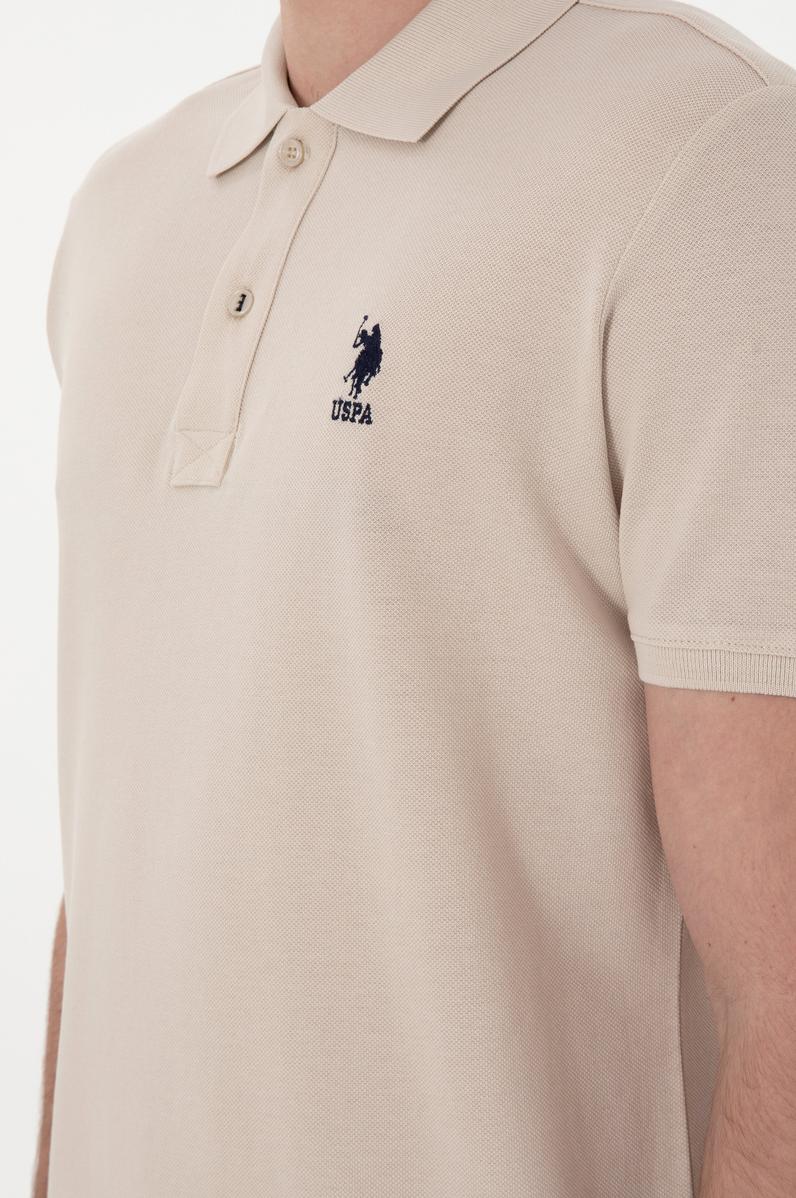 Erkek Slim Fit Polo Yaka Taş Basic Tişört