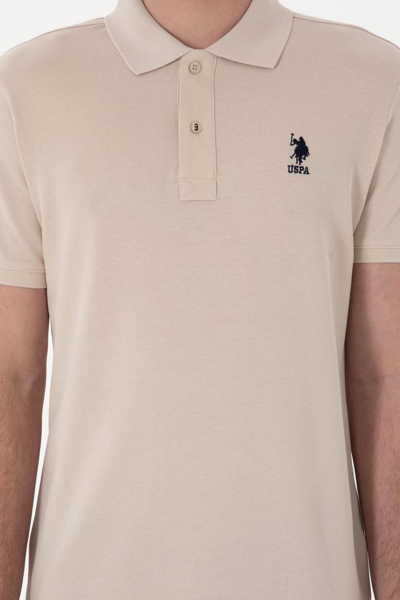 Erkek Slim Fit Polo Yaka Taş Basic Tişört - 50298041157