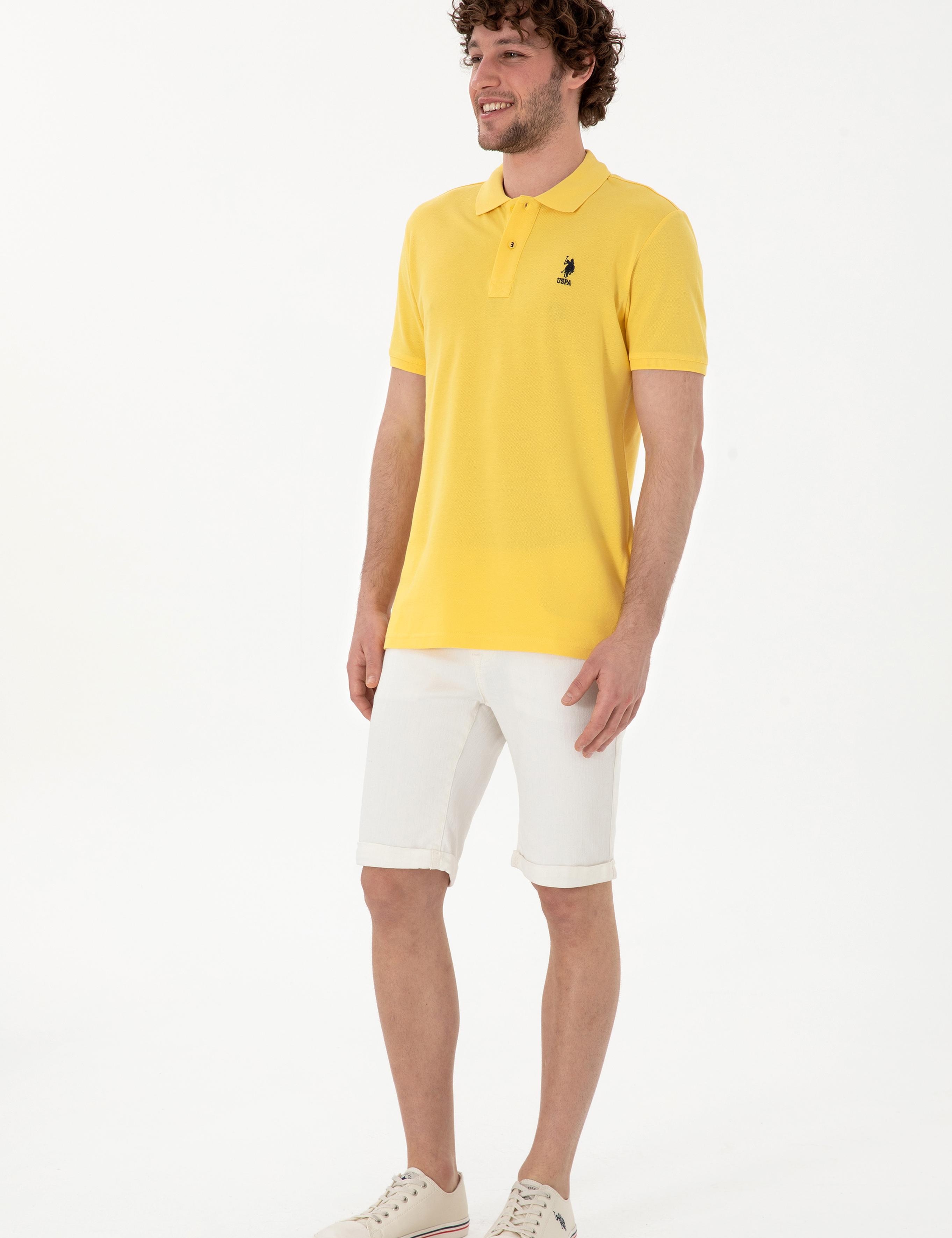 پولوشرت آستین کوتاه اندامی یقه پیراهنی مردانه یو اس پولو | U.S. Polo Assn. - تصویر 4