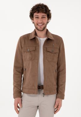 Erkek Vizon Deri Ceket - 50307421015