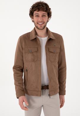 Erkek Vizon Deri Ceket - 50307421015