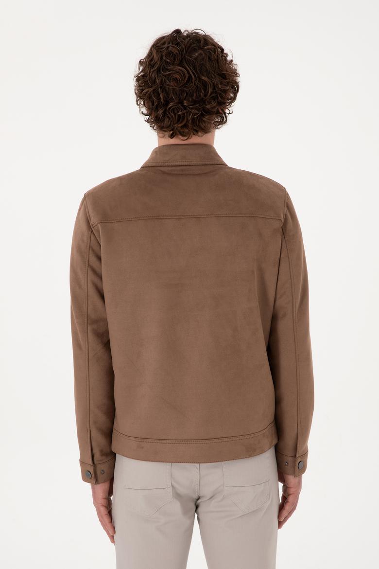 Erkek Vizon Deri Ceket - 50307421015