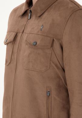 Erkek Vizon Deri Ceket - 50307421015