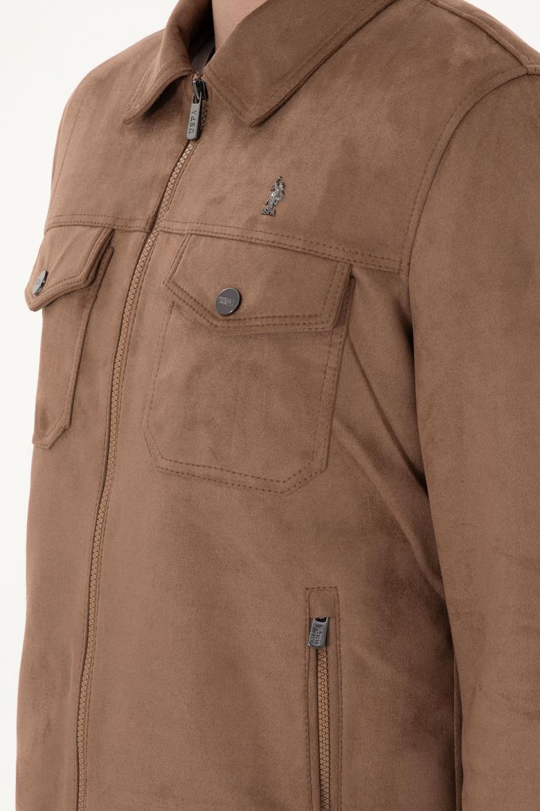 Erkek Vizon Deri Ceket - 50307421015