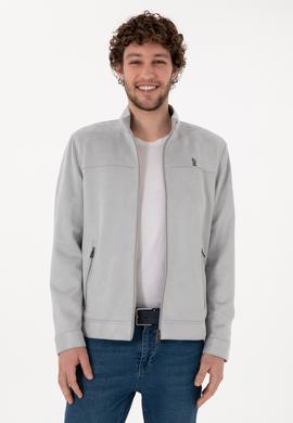 Erkek Gri Deri Ceket - 50307414025