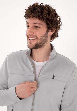 Erkek Gri Deri Ceket - 50307414025