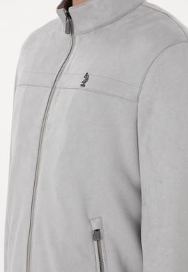 Erkek Gri Deri Ceket - 50307414025