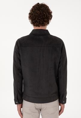 Erkek Antrasit Deri Ceket - 50307421009