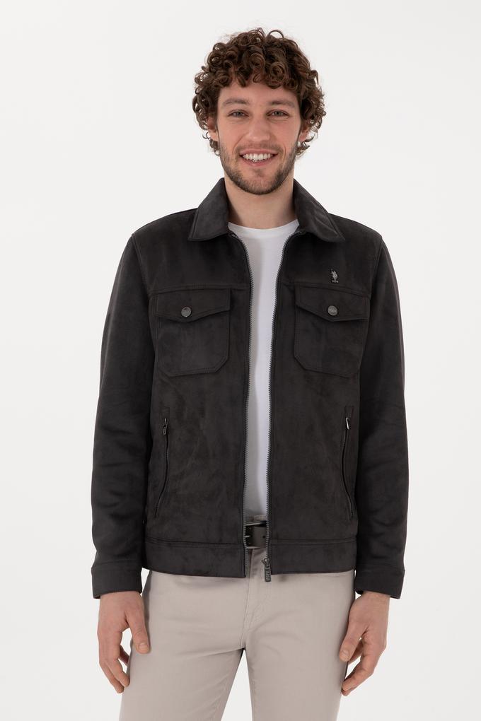 Erkek Antrasit Deri Ceket