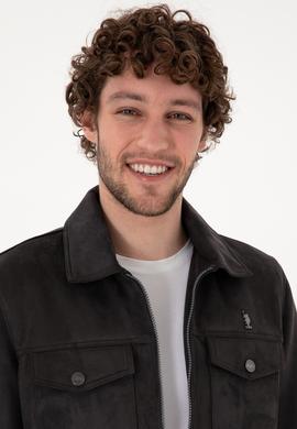 Erkek Antrasit Deri Ceket - 50307421009