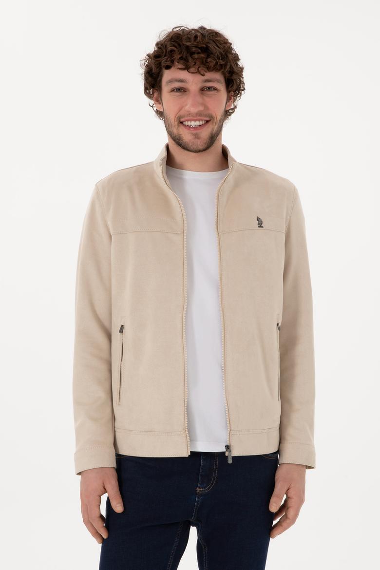 Erkek Bej Deri Ceket