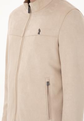 Erkek Bej Deri Ceket - 50307414014