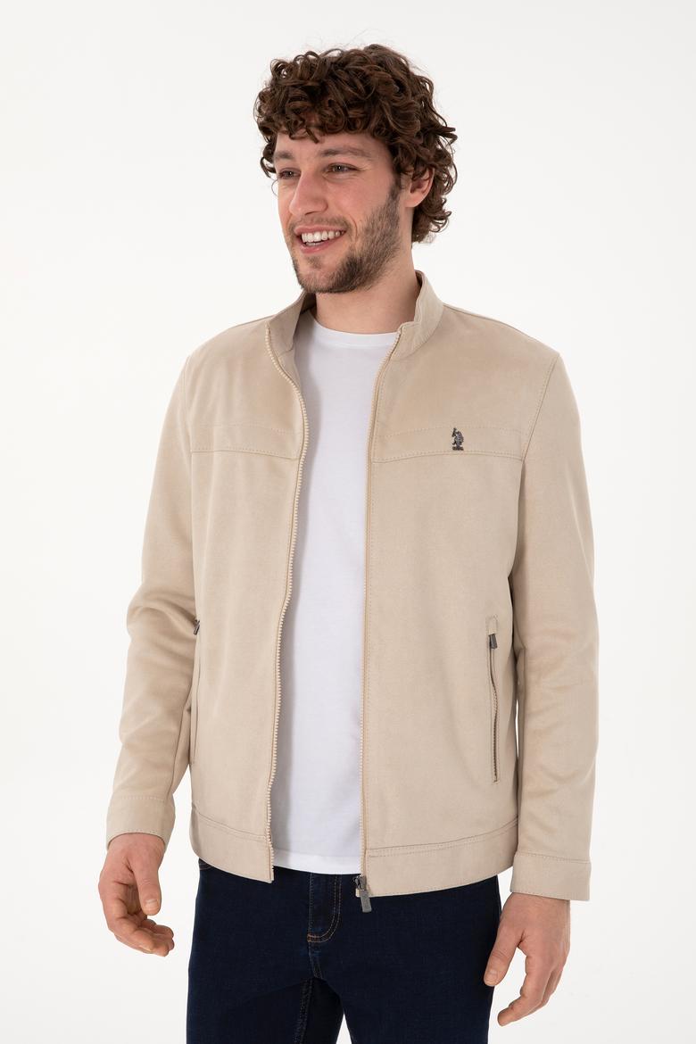 Erkek Bej Deri Ceket - 50307414014
