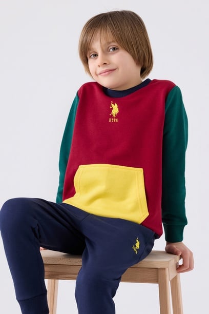 Erkek Çocuk Bordo Pijama Takımı