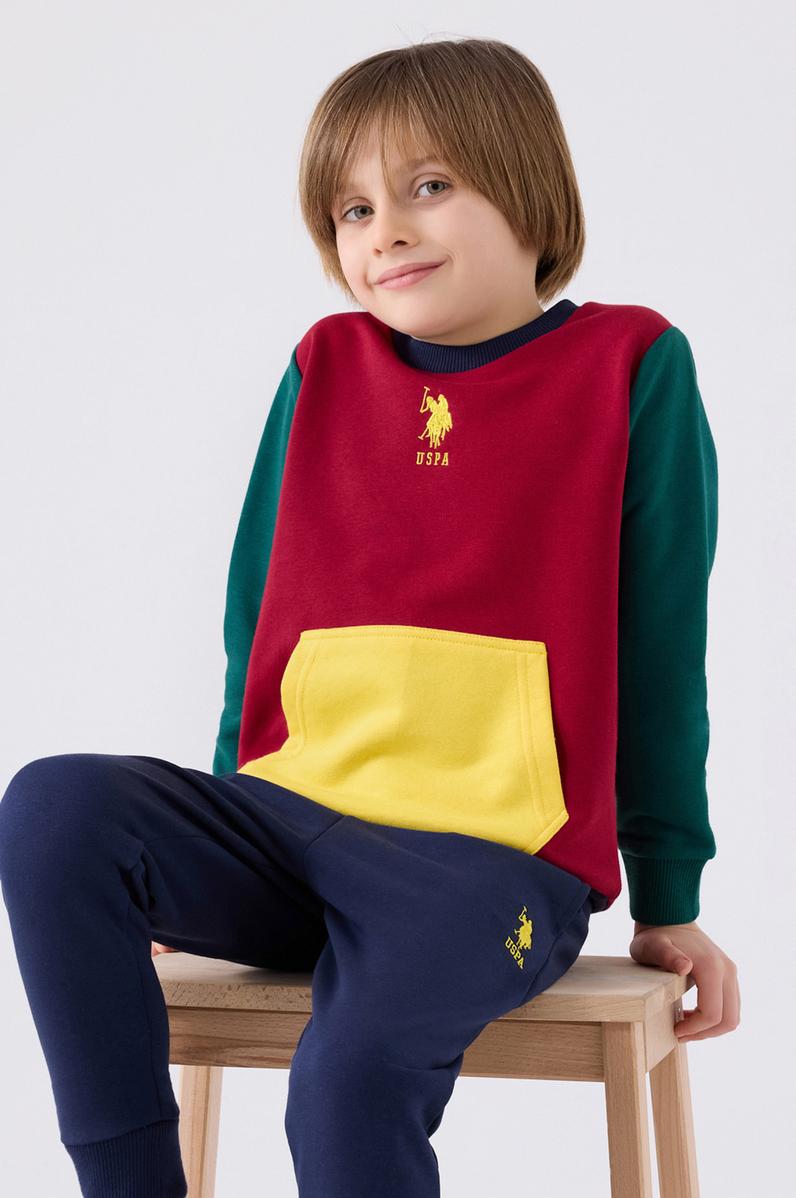 Erkek Çocuk Bordo Pijama Takımı