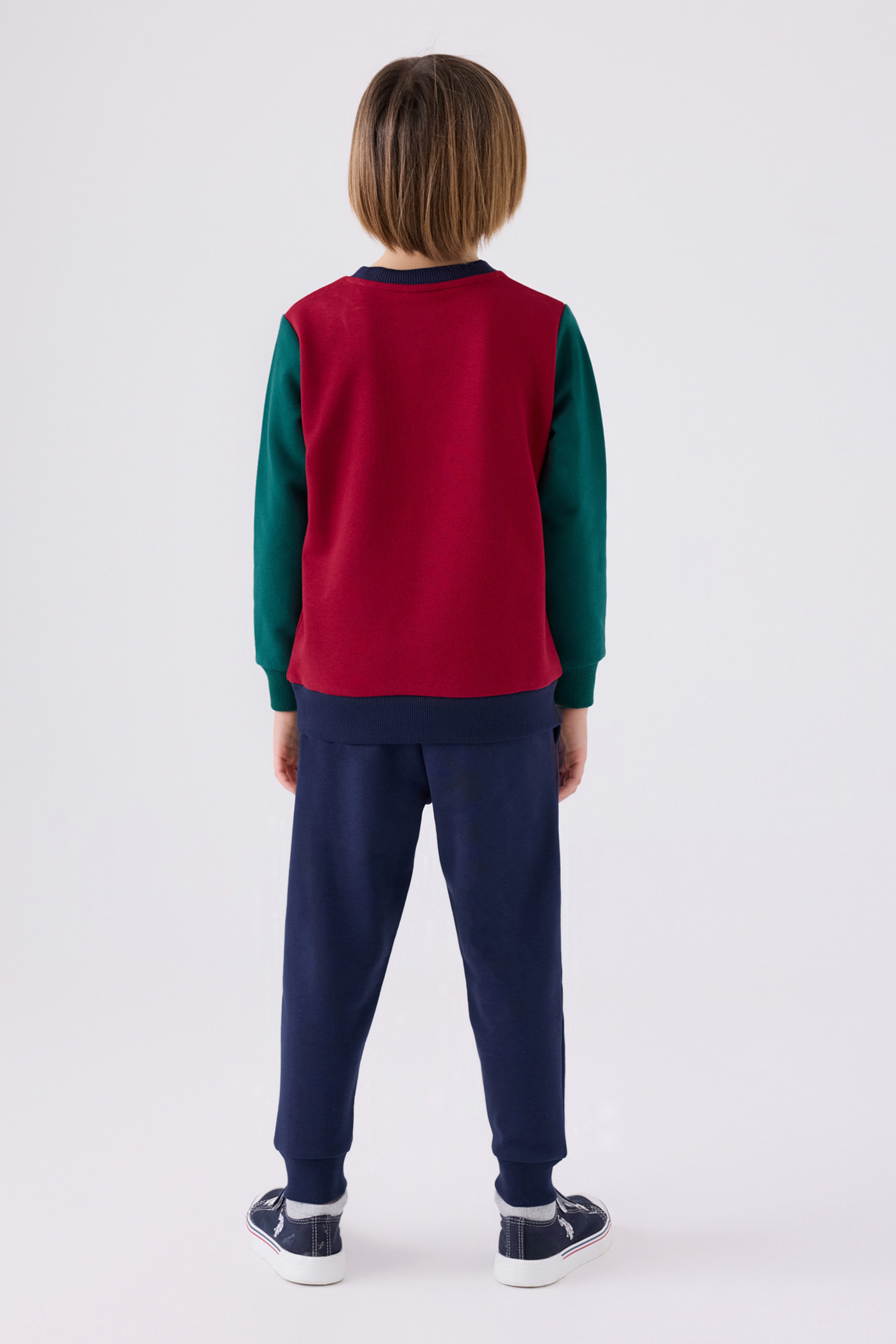Erkek Çocuk Bordo Pijama Takımı - Image 4