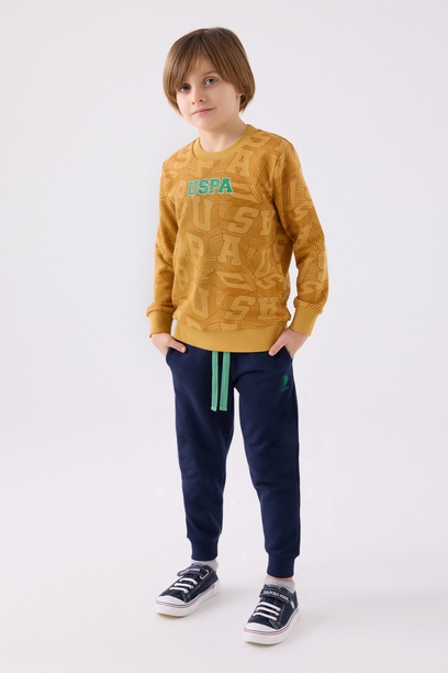 Erkek Çocuk Hardal Pijama Takımı