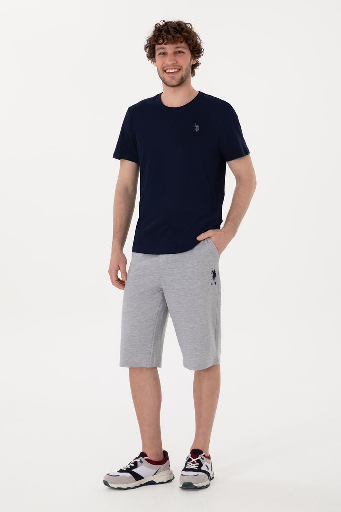 Erkek Gri Melanj Örme Şort