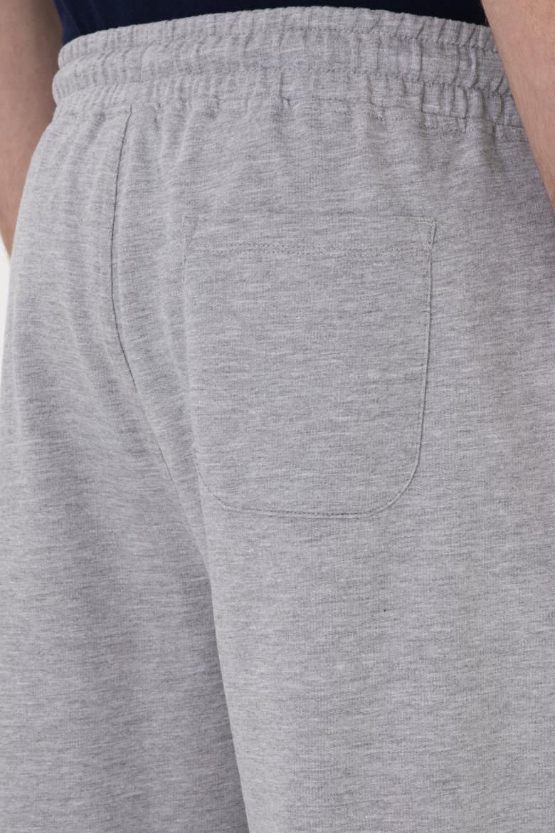 Erkek Gri Melanj Örme Şort - 50298039029