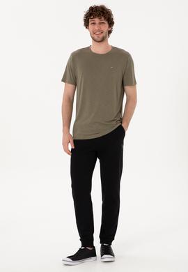 Erkek Slim Fit Lastikli Paça Siyah Eşofman Altı - 50298047009