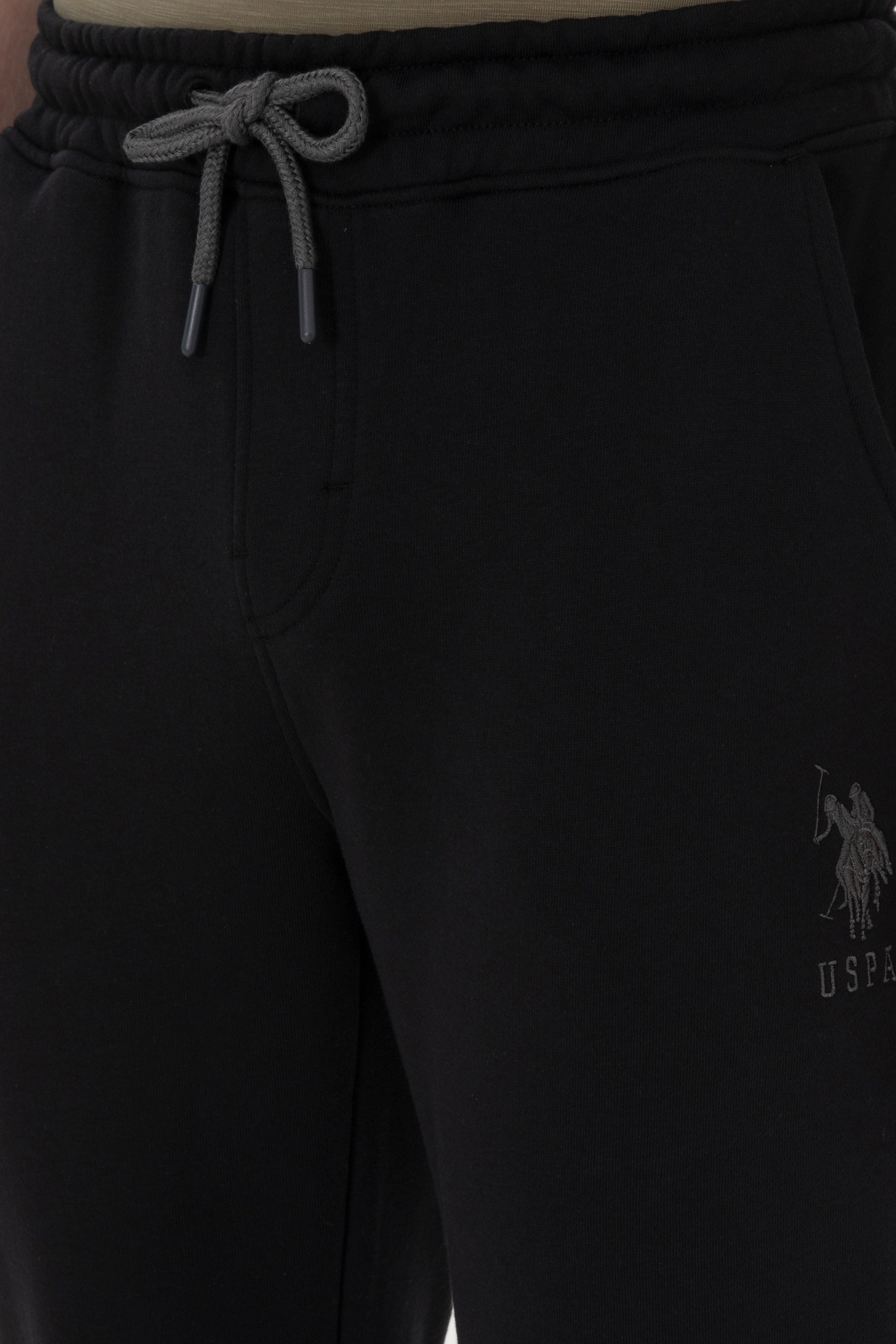 Erkek Slim Fit Lastikli Paça Siyah Eşofman Altı