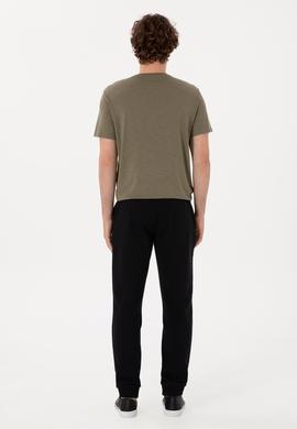 Erkek Slim Fit Lastikli Paça Siyah Eşofman Altı - 50298047009