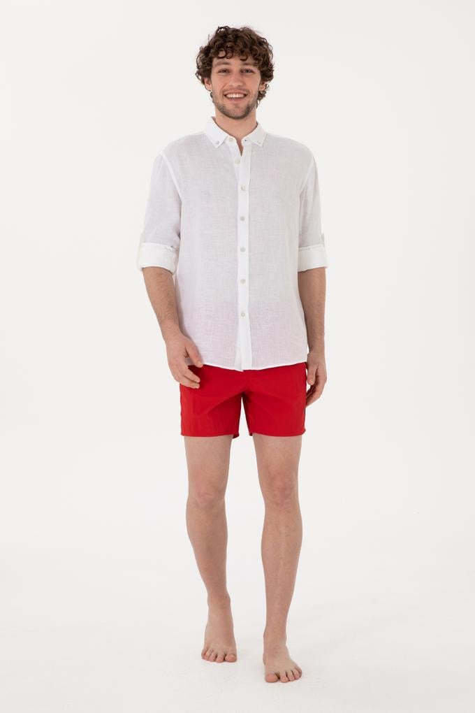 Erkek Kırmızı Deniz Şortu
