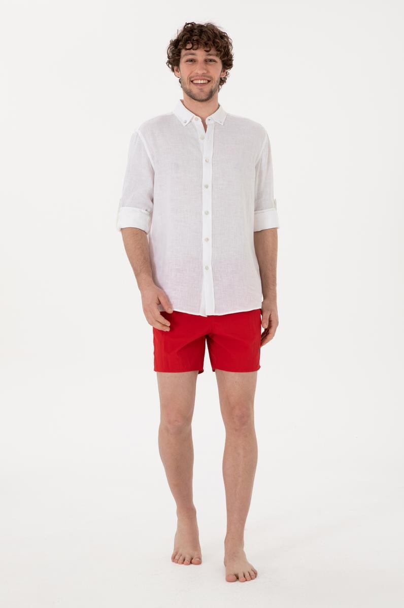 Erkek Kırmızı Deniz Şortu