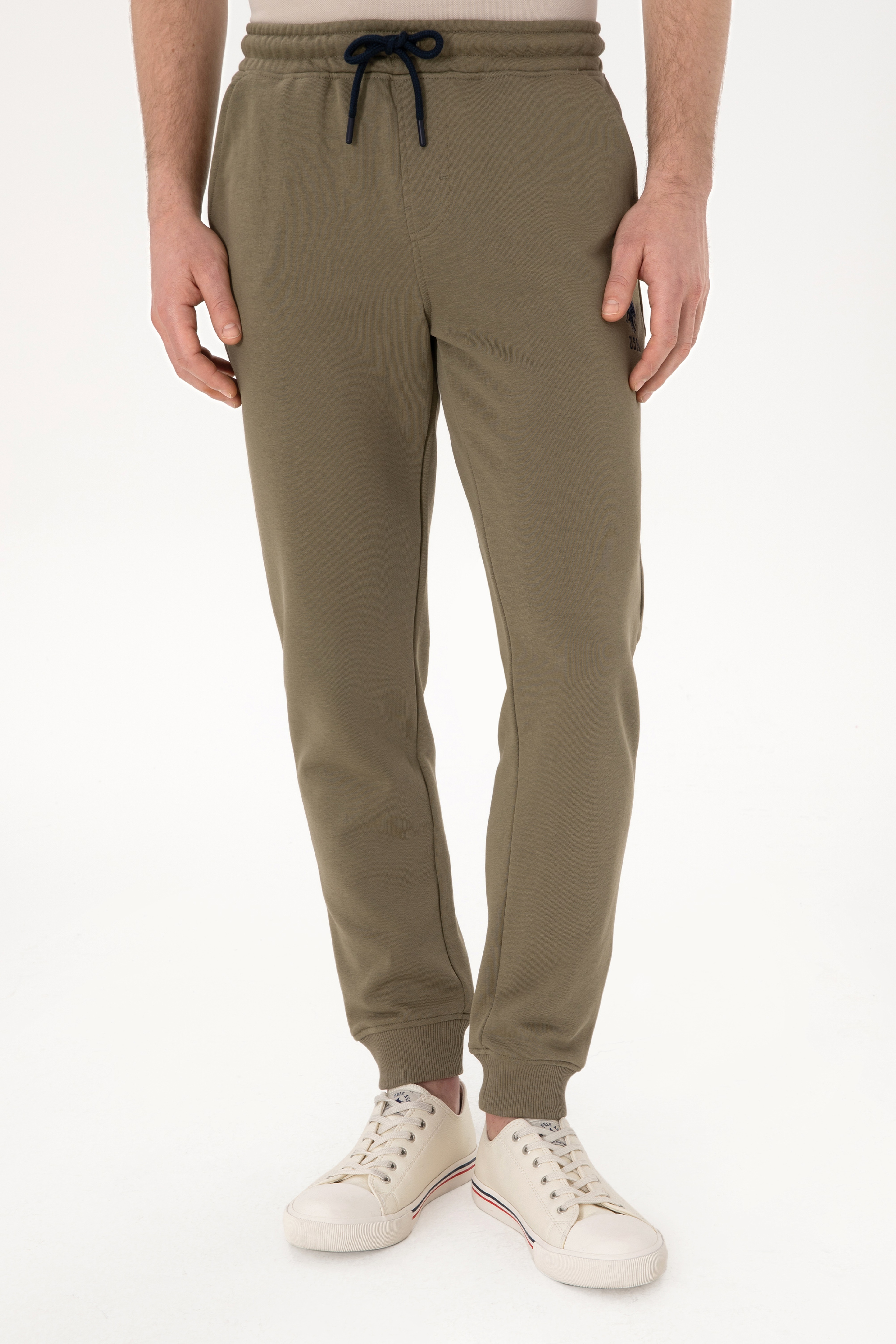 Erkek Slim Fit Lastikli Paça Vizon Eşofman Altı - Image 2