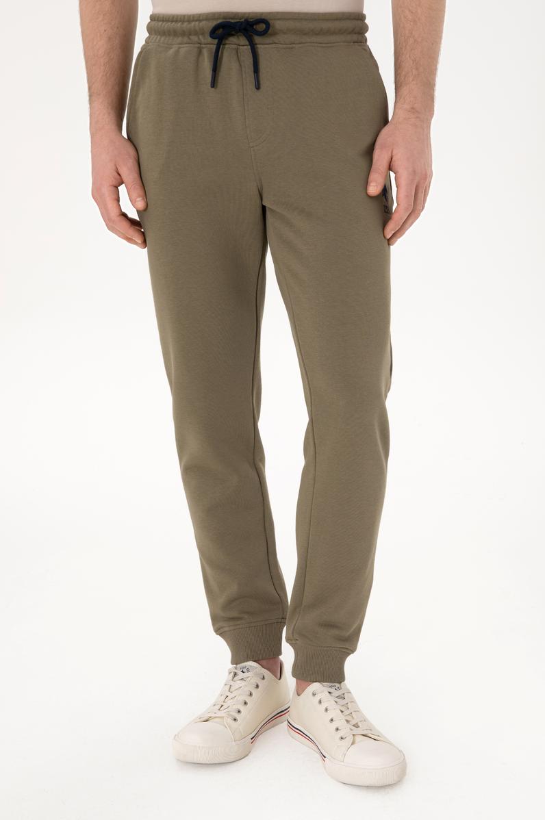 Erkek Slim Fit Lastikli Paça Vizon Eşofman Altı