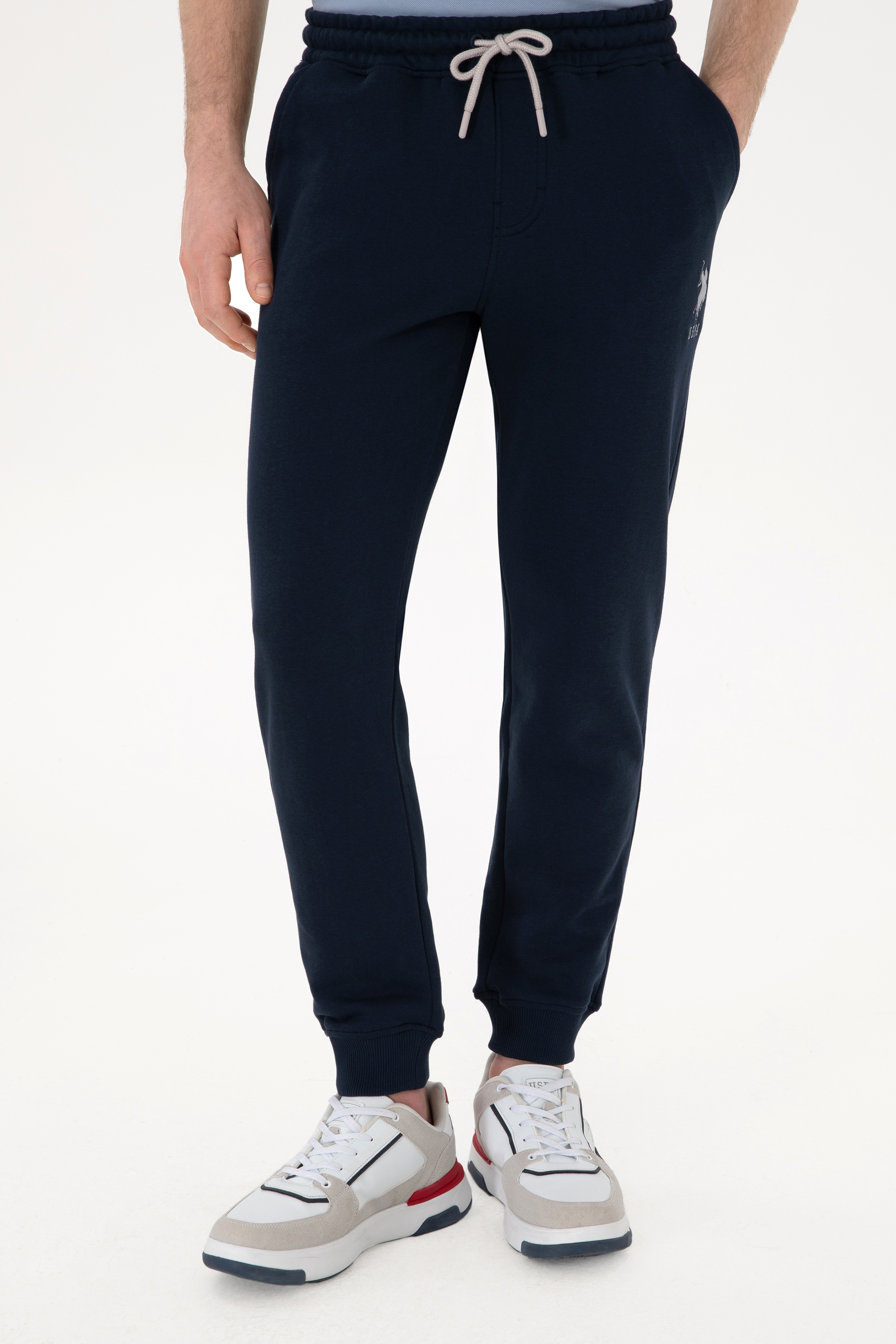 Erkek Slim Fit Lastikli Paça Lacivert Eşofman Altı - Image 2