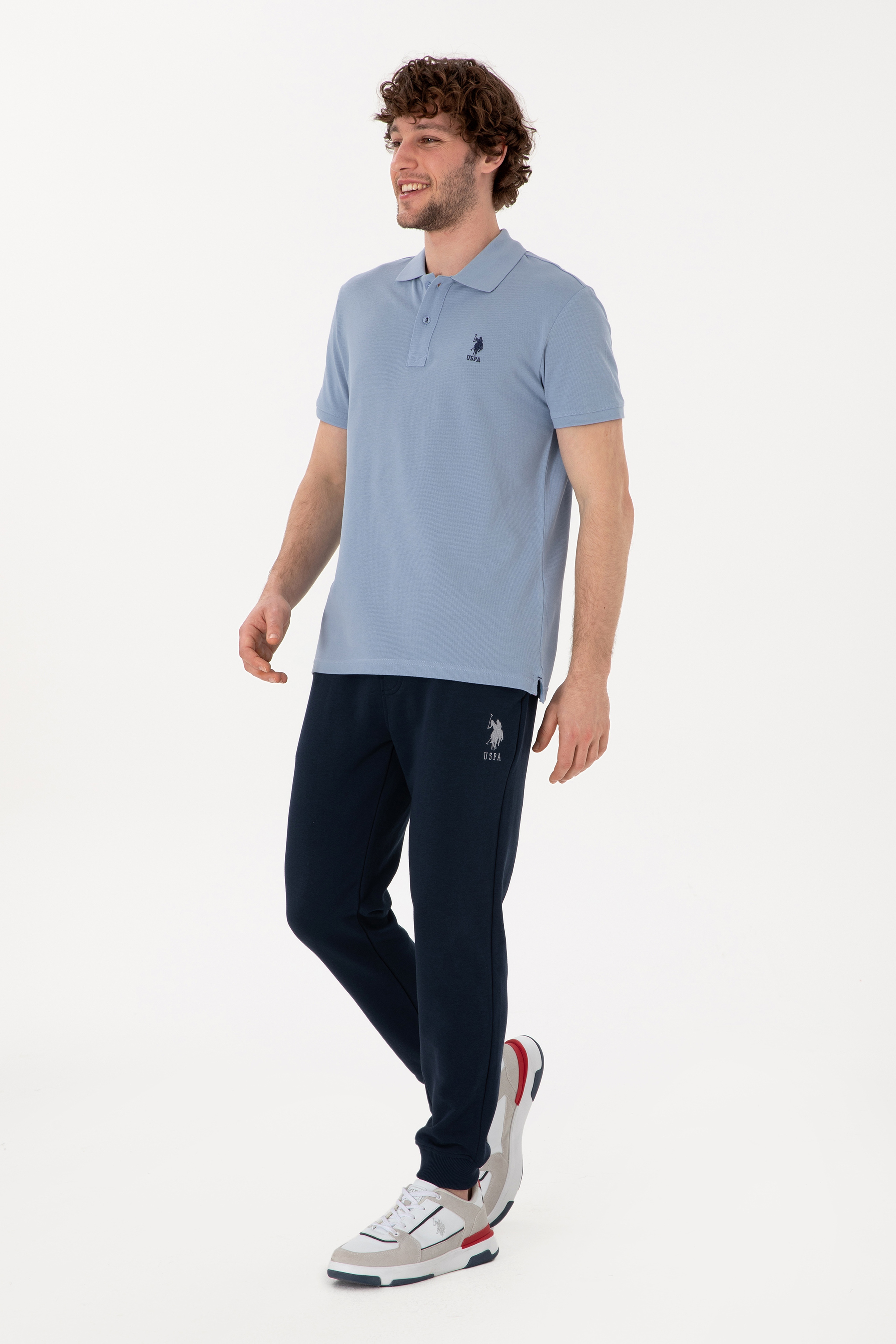 Erkek Slim Fit Lastikli Paça Lacivert Eşofman Altı - Image 1