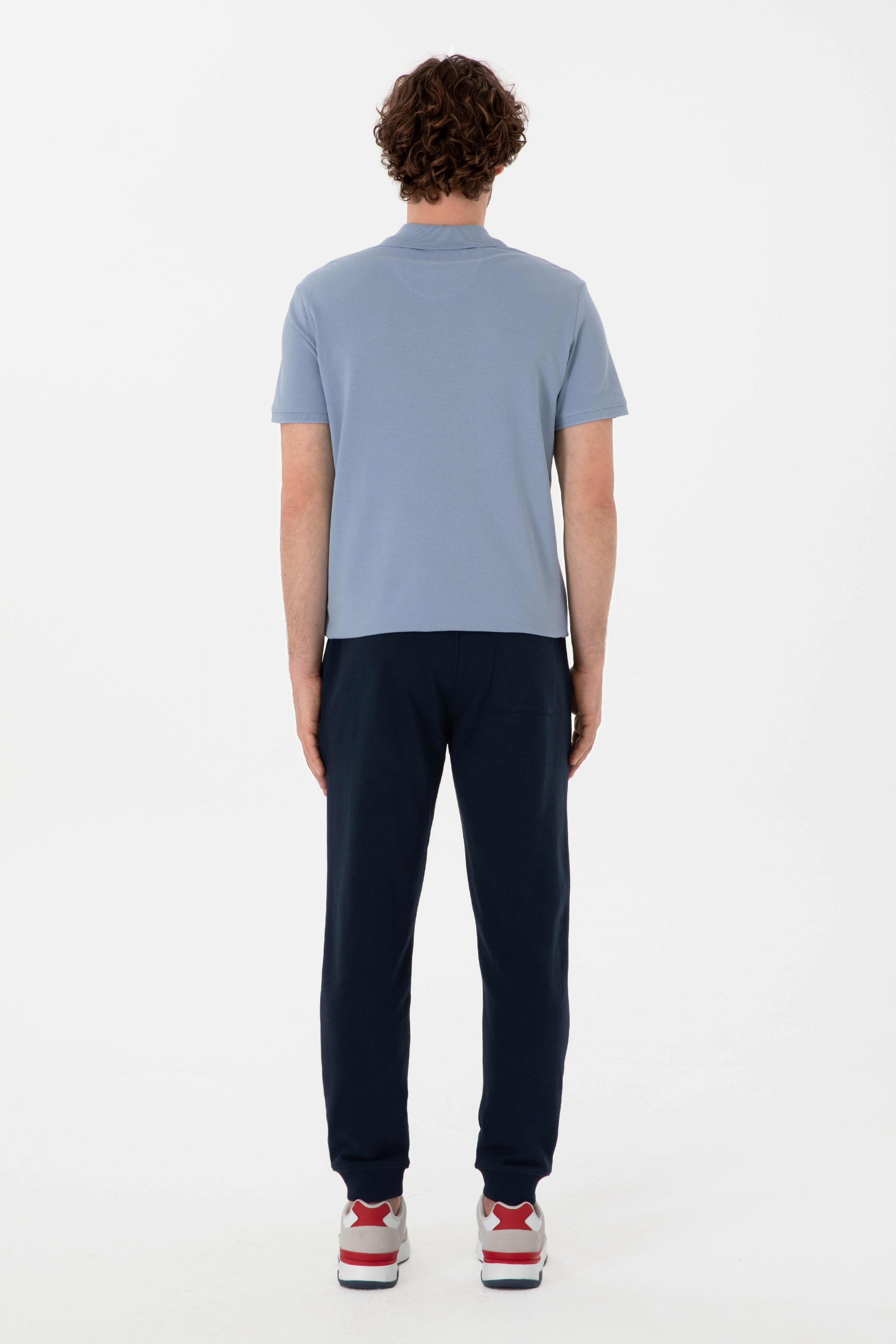 Erkek Slim Fit Lastikli Paça Lacivert Eşofman Altı - Image 4