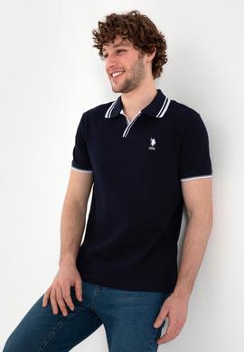 Erkek Slim Fit Polo Yaka Lacivert Tişört - 50298081017