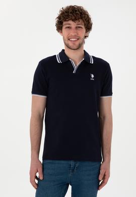 Erkek Slim Fit Polo Yaka Lacivert Tişört - 50298081017
