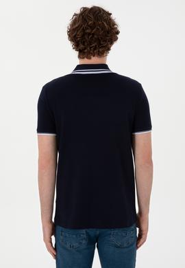 Erkek Slim Fit Polo Yaka Lacivert Tişört - 50298081017