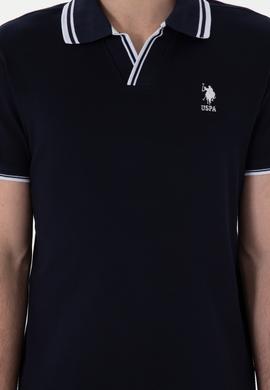 Erkek Slim Fit Polo Yaka Lacivert Tişört - 50298081017