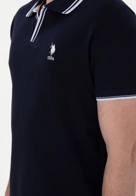 Erkek Slim Fit Polo Yaka Lacivert Tişört - 50298081017