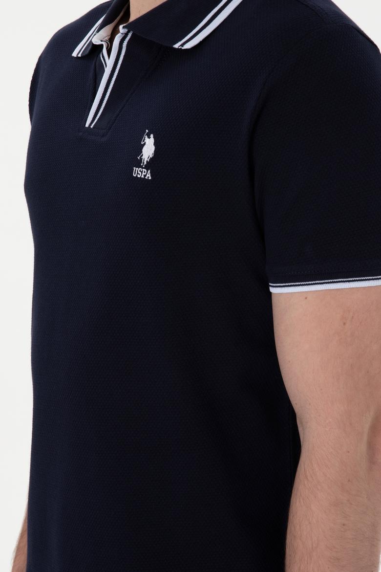 Erkek Slim Fit Polo Yaka Lacivert Tişört - 50298081017