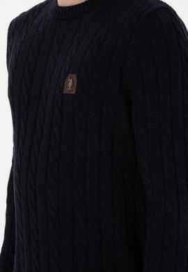 Erkek Regular Fit Bisiklet Yaka Lacivert Kazak - 50292976007