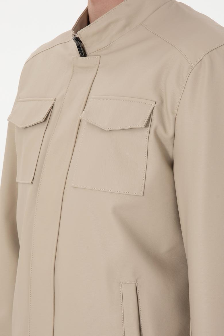 Erkek Taş Deri Ceket - 50307417020