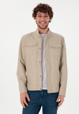 Erkek Taş Deri Ceket - 50307417020