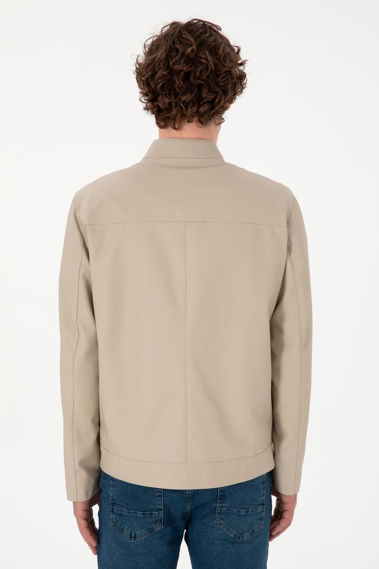 Erkek Taş Deri Ceket - 50307417020