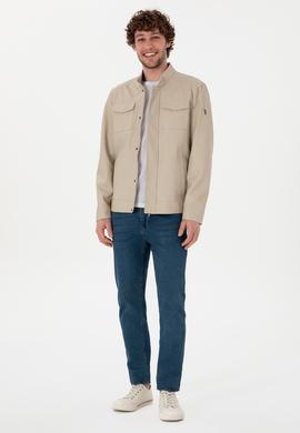 Erkek Taş Deri Ceket - 50307417020