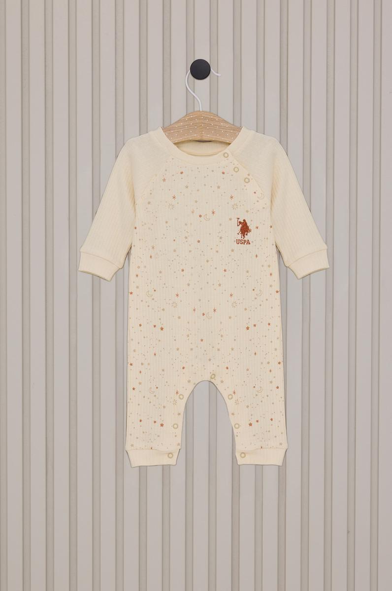 Kız Bebek Krem Tulum