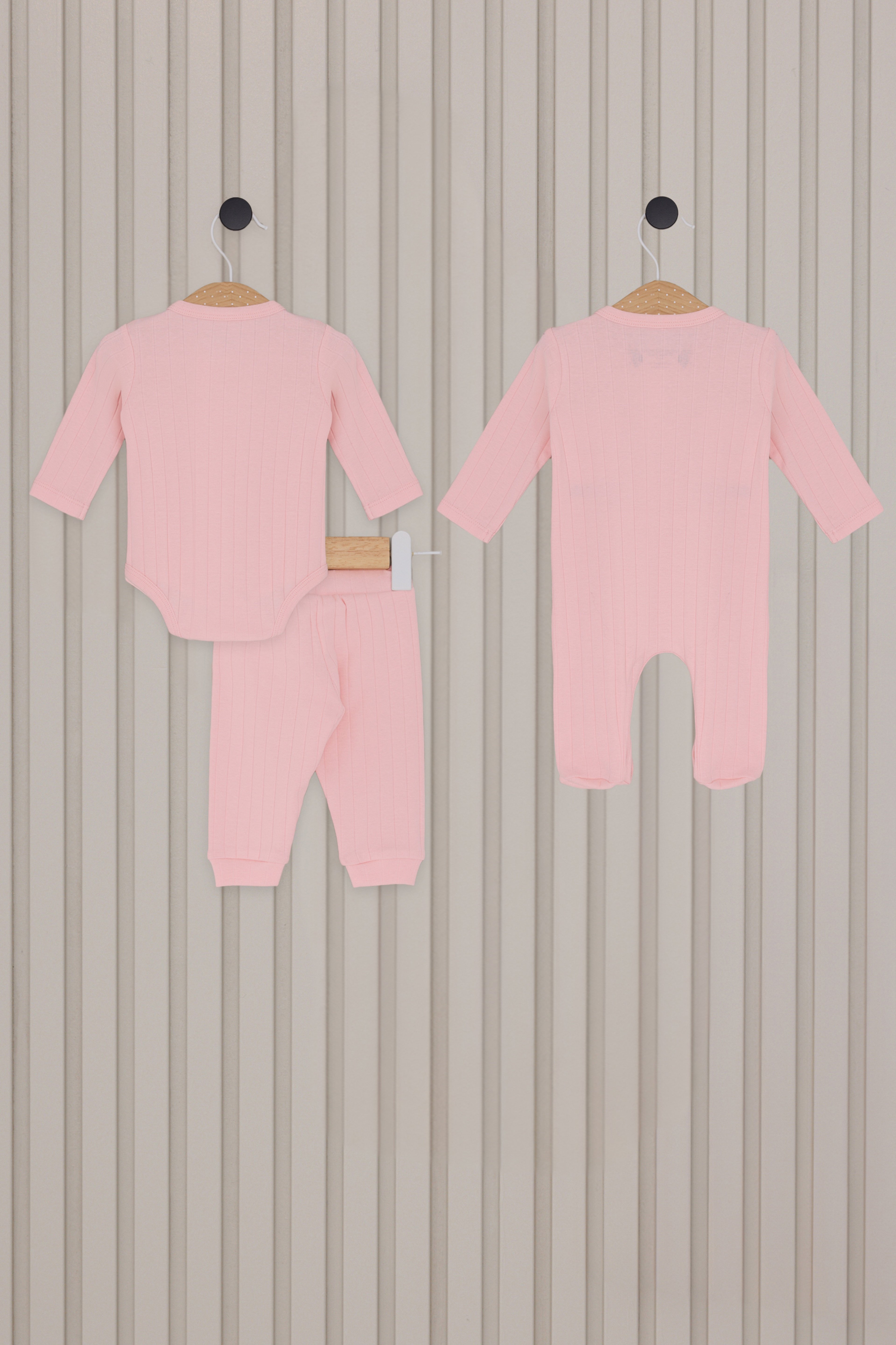 Kız Bebek Açık Pembe Hastane Çıkışı 4'lü Set