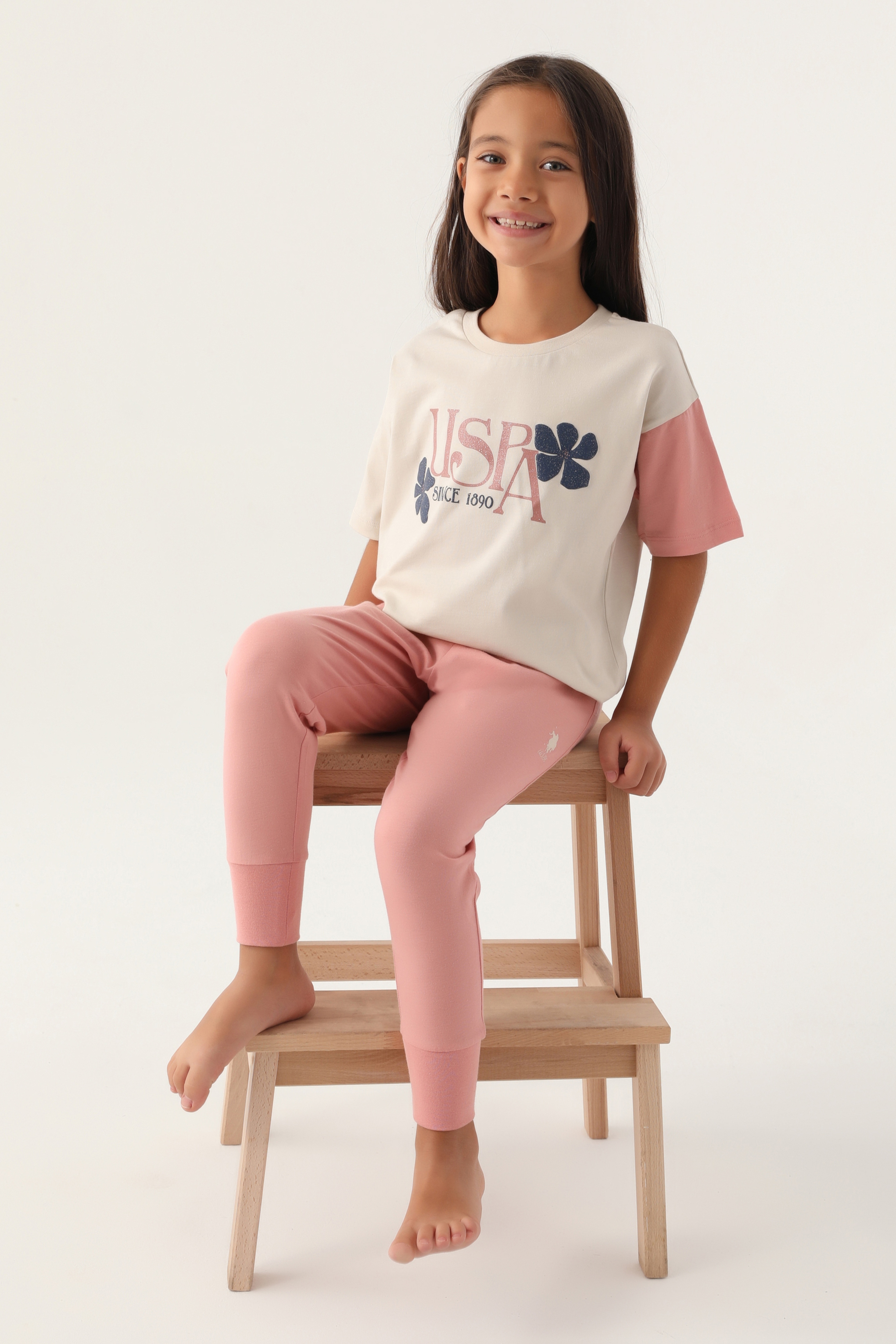 Kız Çocuk Bej Pijama Takımı - Image 2