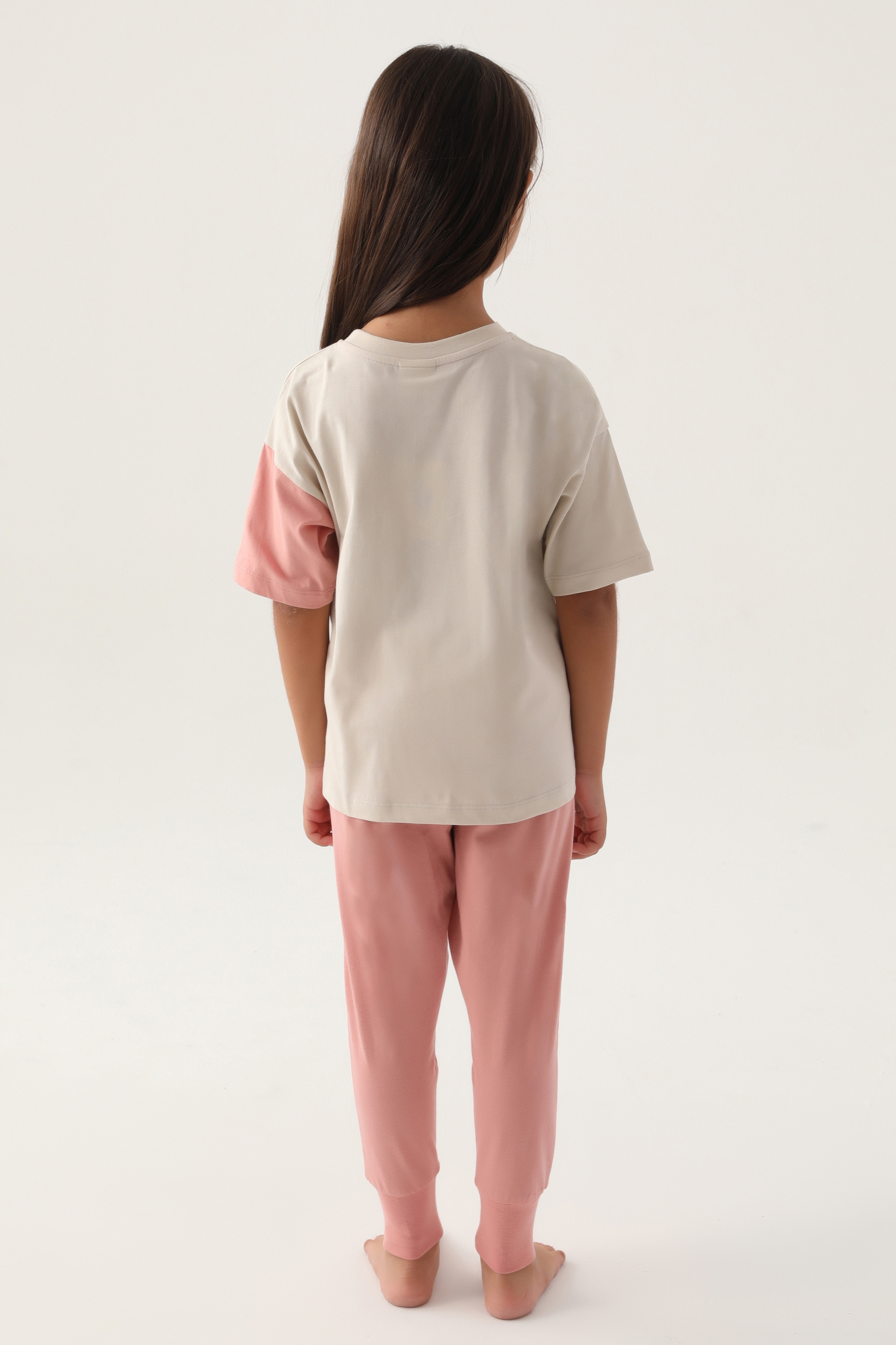Kız Çocuk Bej Pijama Takımı