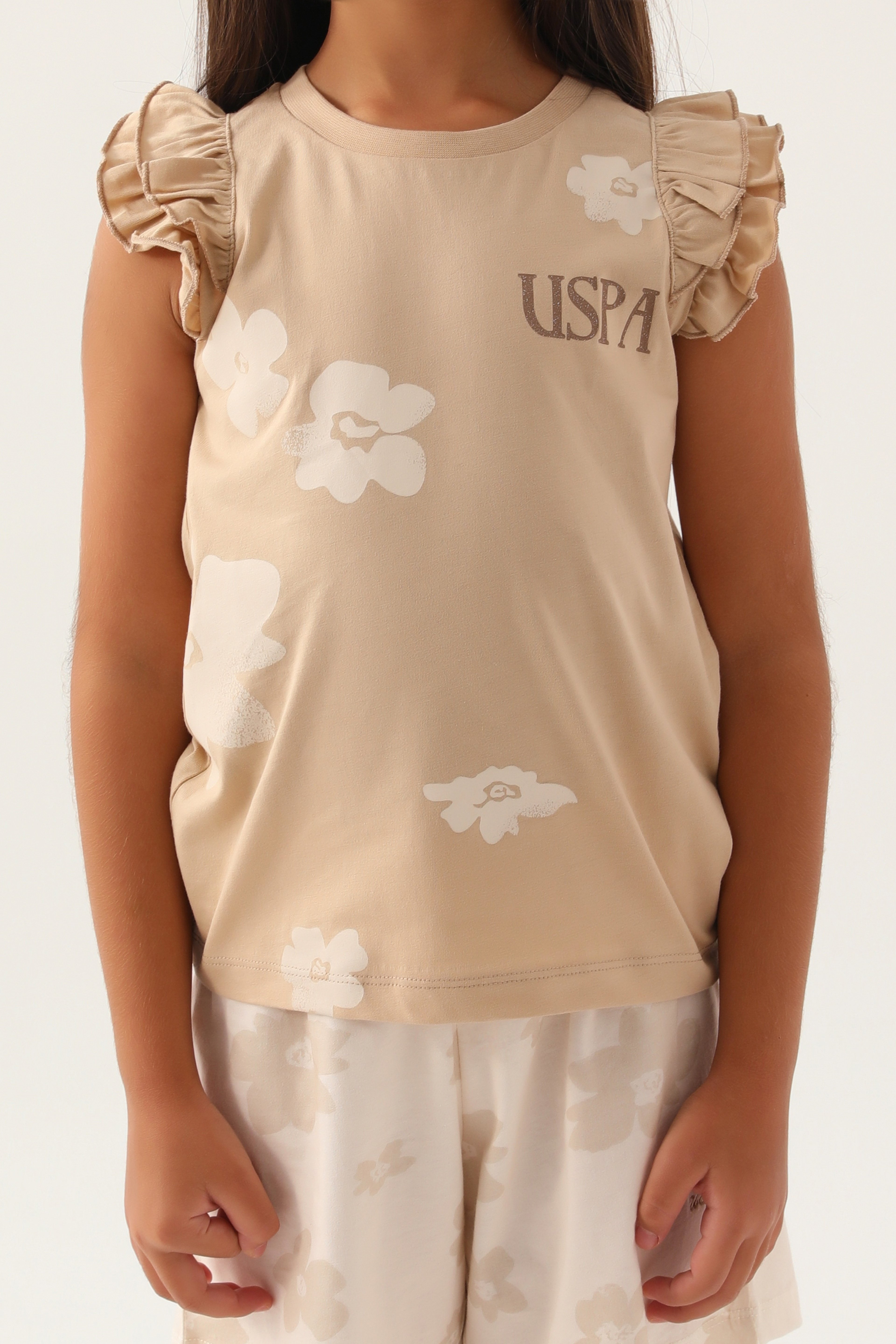 Kız Çocuk Bej Pijama Takımı - Image 5